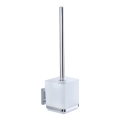 WENKO 22695100-WC tualetes birste VACUUM-LOC QUADRO ED 9,5x37 cm sudraba/spīdīgs hroms/caurspīdīga