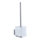 WENKO 22695100-WC tualetes birste VACUUM-LOC QUADRO ED 9,5x37 cm sudraba/spīdīgs hroms/caurspīdīga