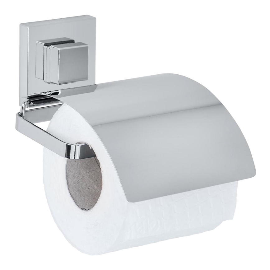 WENKO 22696100-Tualetes papīra turētājs VACUUM-LOC QUADRO ED 13x14 cm spīdīgs hroms
