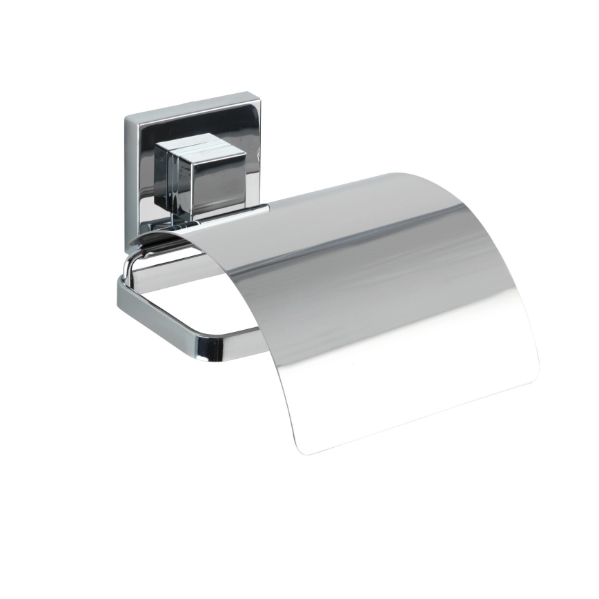 WENKO 22696100-Tualetes papīra turētājs VACUUM-LOC QUADRO ED 13x14 cm spīdīgs hroms