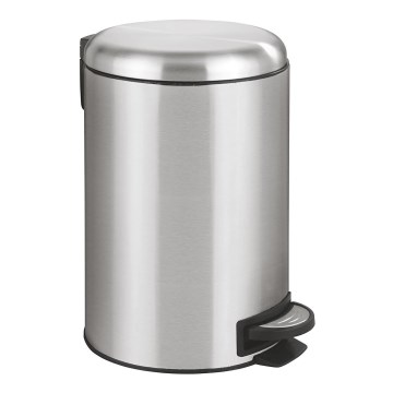 WENKO 22703100 - LEMAN atkritumu tvertne 25x38 cm nerūsējošais tērauds/satinēts/melns