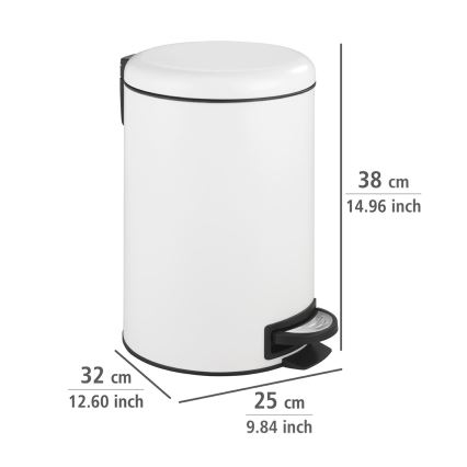 WENKO 22707100 - Miskaste LEMAN 25 x 38 cm, balta/melna