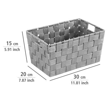 WENKO 22791100 - Grozs ADRIA, 30 x 20 cm, pelēks