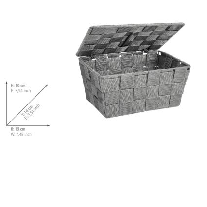WENKO 22793100 - ADRIA grozs 19x14 cm pelēks