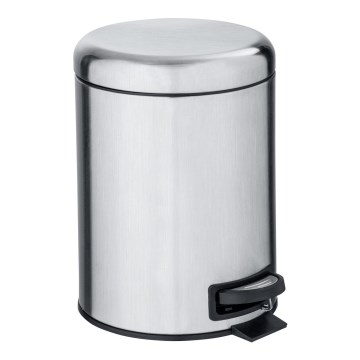 WENKO 22829100 - Atkritumu tvertne LEMAN 17x25 cm nerūsējošā tērauda/satīna apdare/melna