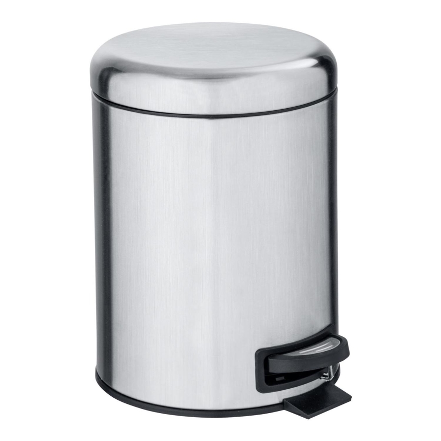 WENKO 22829100 - Atkritumu tvertne LEMAN 17x25 cm nerūsējošā tērauda/satīna apdare/melna