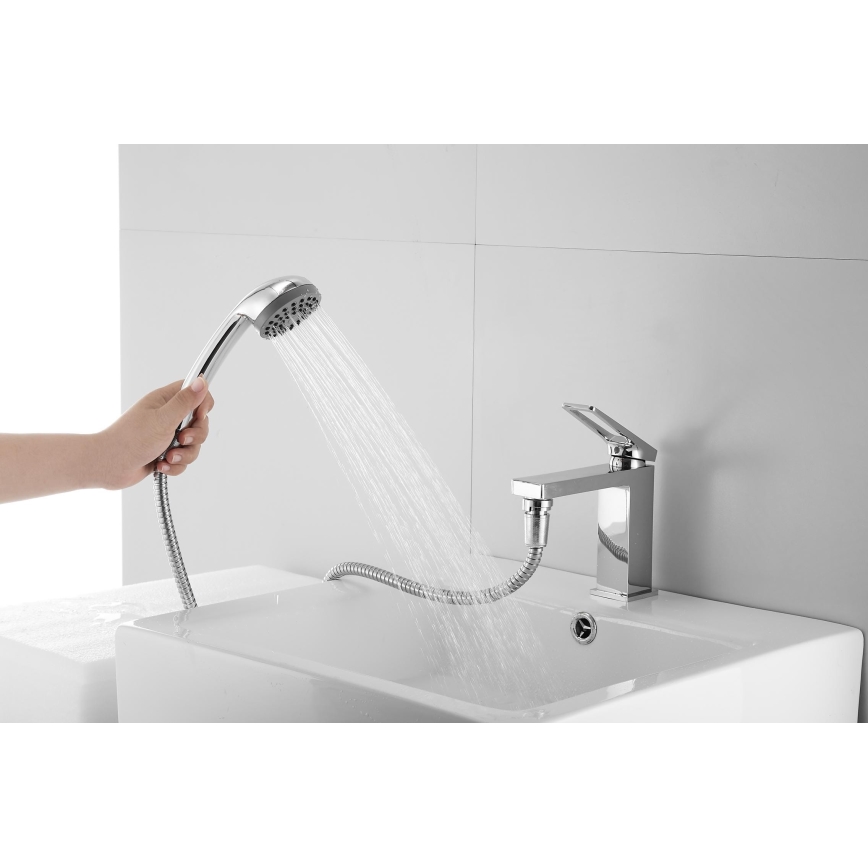 WENKO 22866100 - Duša UNIVERSAL 170x6,5 cm spīdīgs hroms/sudraba/pelēks