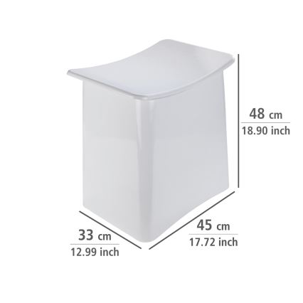 WENKO 22949100 - Krēsls WING 45x48 cm balts/melns