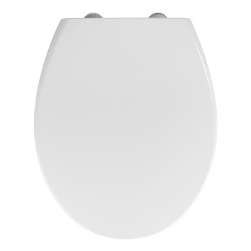 WENKO 22973100-WC sēdeklis DELOS 44,5x37,5 cm balts/sudraba