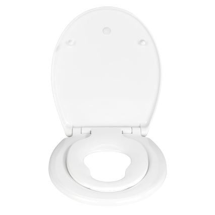WENKO 22973100-WC sēdeklis DELOS 44,5x37,5 cm balts/sudraba