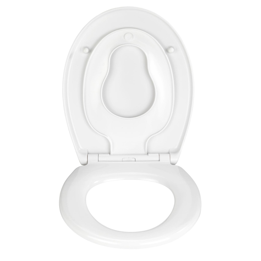 WENKO 22973100-WC sēdeklis DELOS 44,5x37,5 cm balts/sudraba