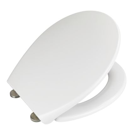 WENKO 22973100-WC sēdeklis DELOS 44,5x37,5 cm balts/sudraba