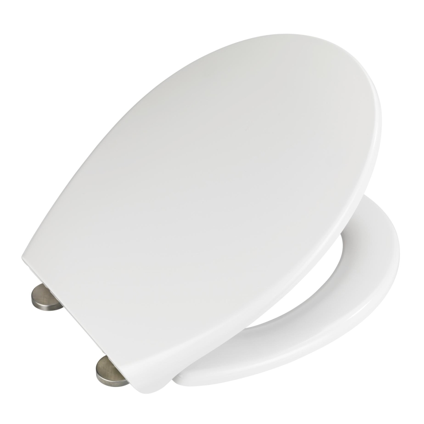 WENKO 22973100-WC sēdeklis DELOS 44,5x37,5 cm balts/sudraba