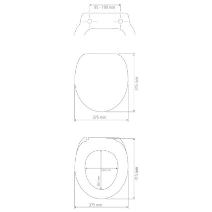 WENKO 22973100-WC sēdeklis DELOS 44,5x37,5 cm balts/sudraba
