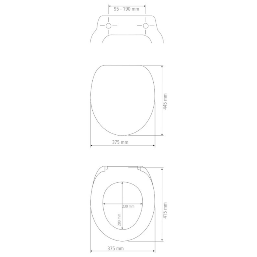 WENKO 22973100-WC sēdeklis DELOS 44,5x37,5 cm balts/sudraba