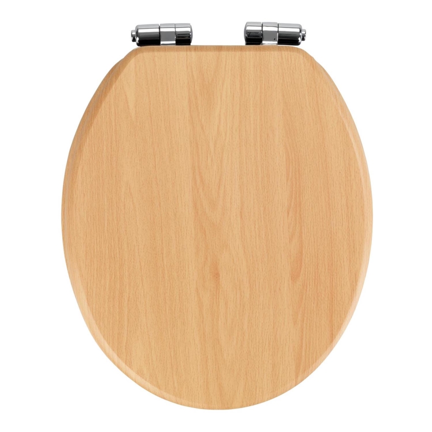 WENKO 22979100-WC sēdeklis dabīgs bērzs 35,5x42,5 cm brūns/sudraba