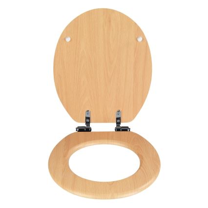 WENKO 22979100-WC sēdeklis dabīgs bērzs 35,5x42,5 cm brūns/sudraba