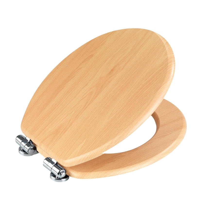 WENKO 22979100-WC sēdeklis dabīgs bērzs 35,5x42,5 cm brūns/sudraba