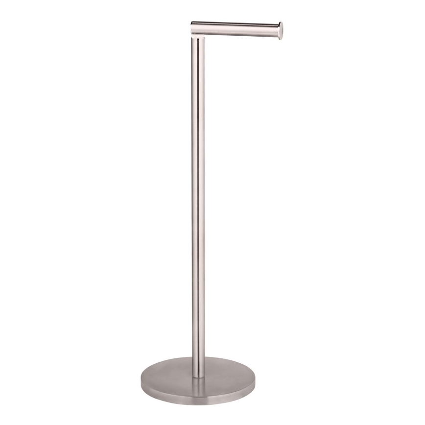 WENKO 22985100 - Tualetes papīra turētājs 21x55 cm nerūsējošais tērauds/sudraba