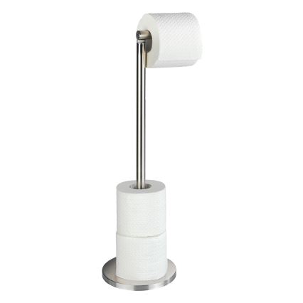 WENKO 22985100 - Tualetes papīra turētājs 21x55 cm nerūsējošais tērauds/sudraba