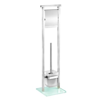 WENKO 22992100 - WC birste DEBAR 18x73 cm nerūsējošais tērauds/satīns/balta