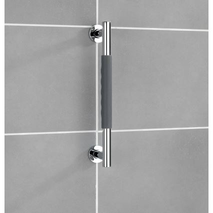 WENKO 23284100 - drošības rokturis SECURA, 40,5 x 9 cm, nerūsējošais tērauds/antracīts/spīdīgs hroms