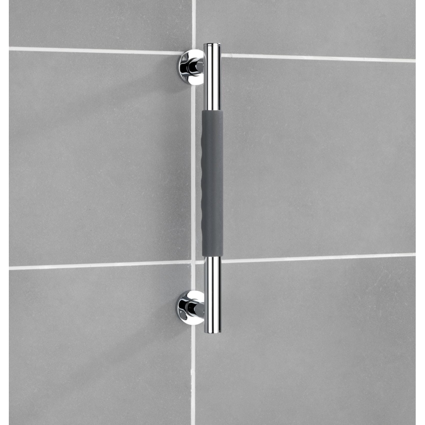 WENKO 23284100 - drošības rokturis SECURA, 40,5 x 9 cm, nerūsējošais tērauds/antracīts/spīdīgs hroms
