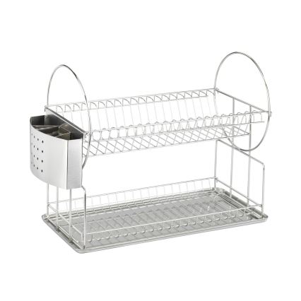 WENKO 2329100 - Trauku žāvētājs DUO 21x33 cm nerūsējošais tērauds/sudraba