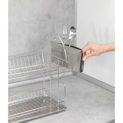 WENKO 2329100 - Trauku žāvētājs DUO 21x33 cm nerūsējošais tērauds/sudraba