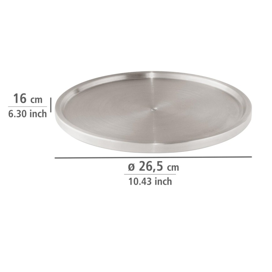 WENKO 2334100 - Nerūsējošā tērauda paplāte 26,5x1,5 cm, sudraba