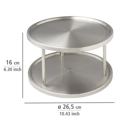 WENKO 2335100 - Karuselis CABINET CAROUSEL 26,5x15,5 cm nerūsējošā tērauda/sudraba