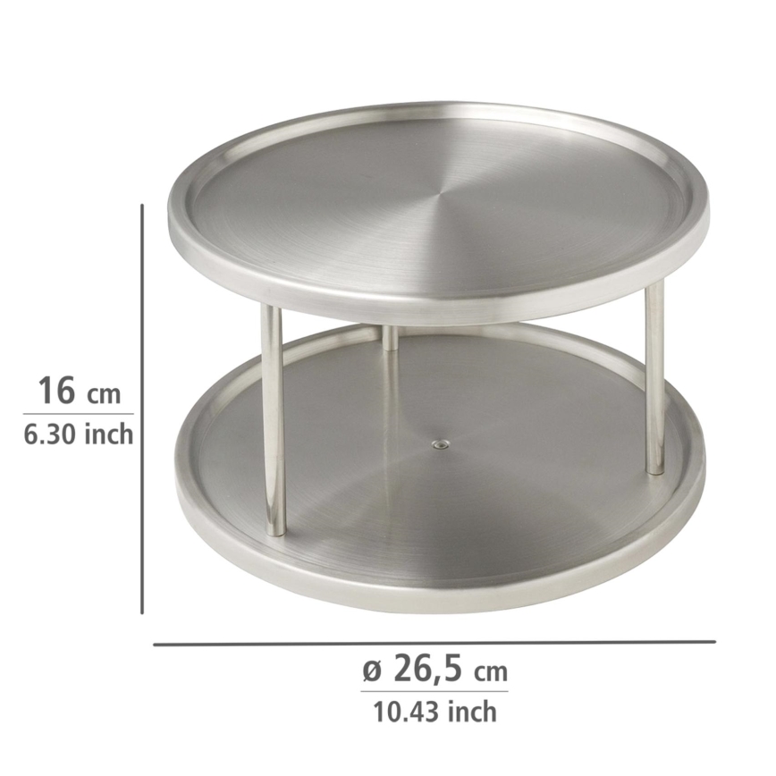 WENKO 2335100 - Karuselis CABINET CAROUSEL 26,5x15,5 cm nerūsējošā tērauda/sudraba