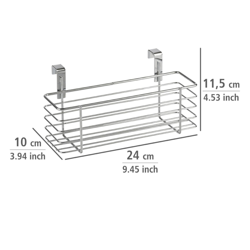 WENKO 2344100 - Grozs SLIM 24x11,5 cm, spīdīgs, hromēts/melns