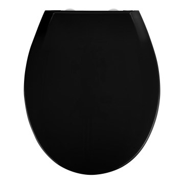 WENKO 23443100-WC tualetes sēdeklis KOS 44x37 cm melns/sudraba