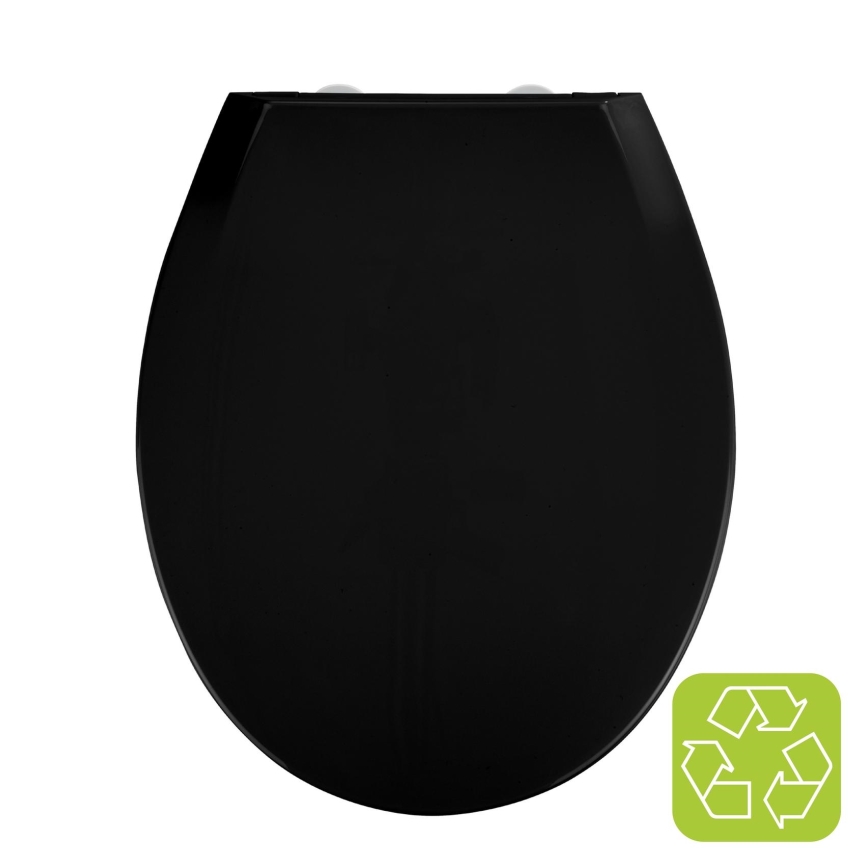 WENKO 23443100-WC tualetes sēdeklis KOS 44x37 cm melns/sudraba