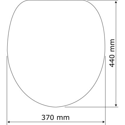 WENKO 23443100-WC tualetes sēdeklis KOS 44x37 cm melns/sudraba
