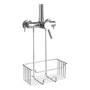 WENKO 23499100 - Dušas plaukts MILO 25x36 cm nerūsējošais tērauds/sudraba/caurspīdīgs