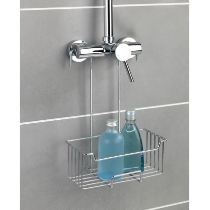 WENKO 23499100 - Dušas plaukts MILO 25x36 cm nerūsējošais tērauds/sudraba/caurspīdīgs