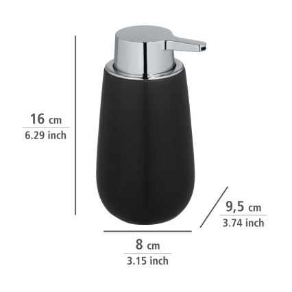 WENKO 23652800 - Ziepju dozators BADI 320 ml melns