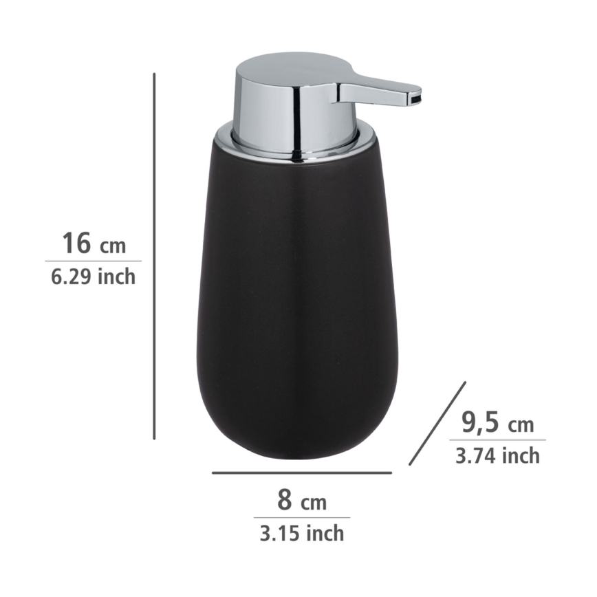 WENKO 23652800 - Ziepju dozators BADI 320 ml melns