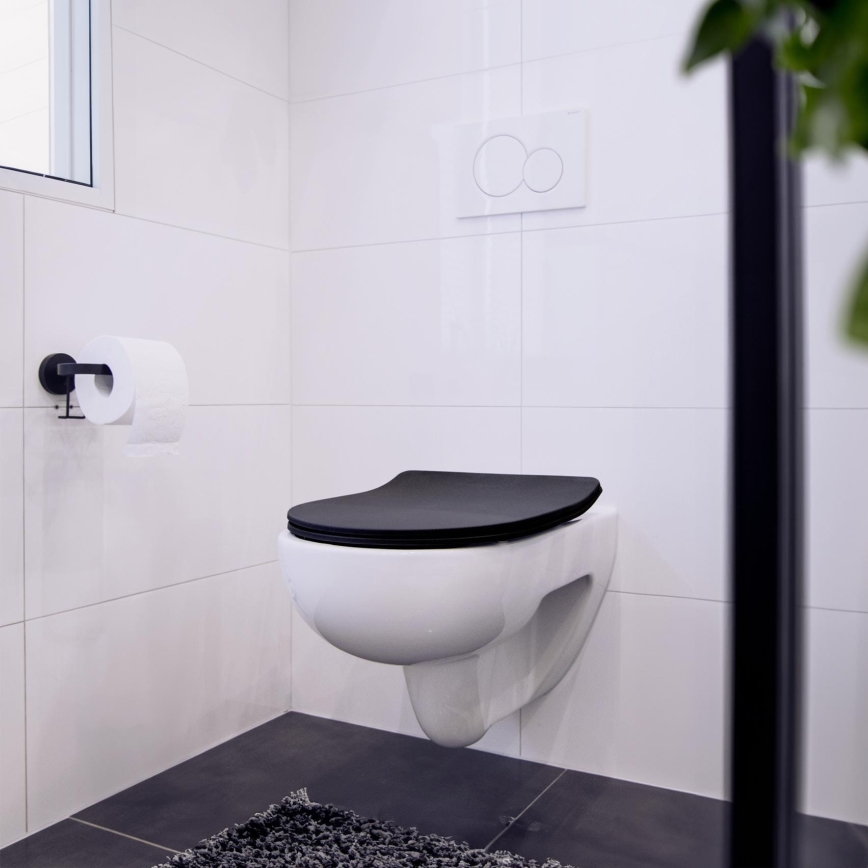 WENKO 23827100-WC WC sēdeklis SEDILO 45,2x36,2 cm melns/sudrabs