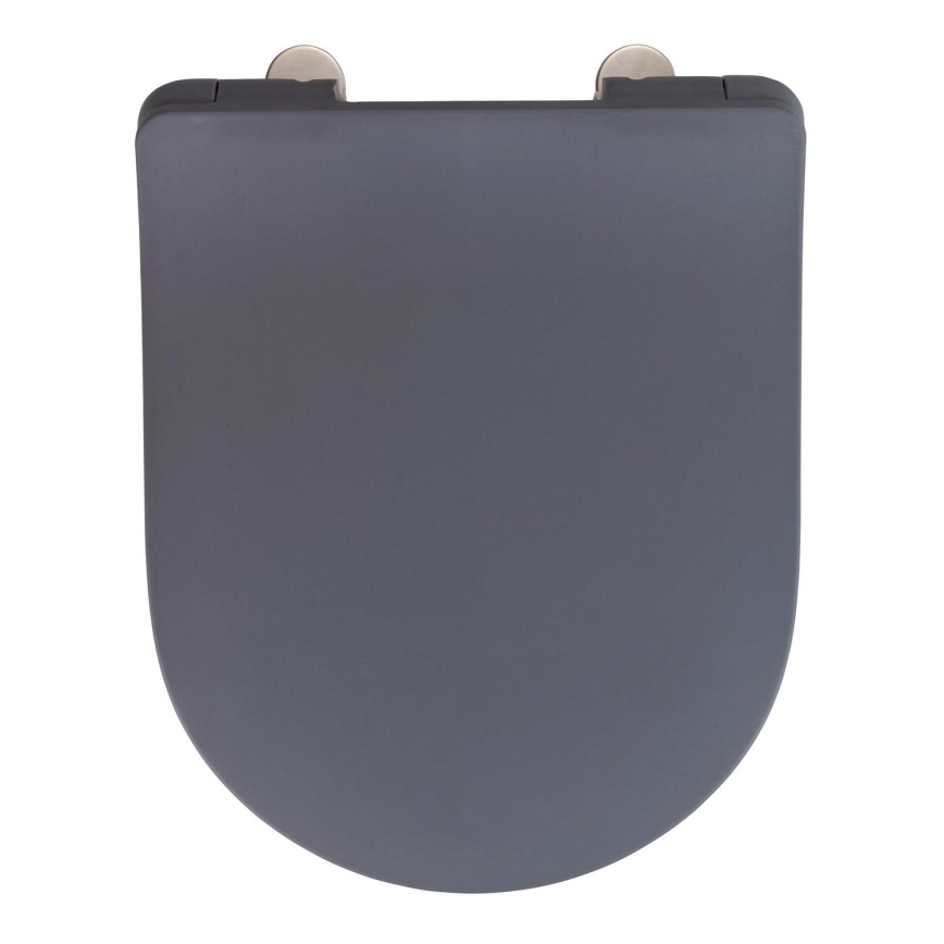 WENKO 23828100-WC tualetes sēdeklis SEDILO 45,2x36,2 cm pelēks/sudraba