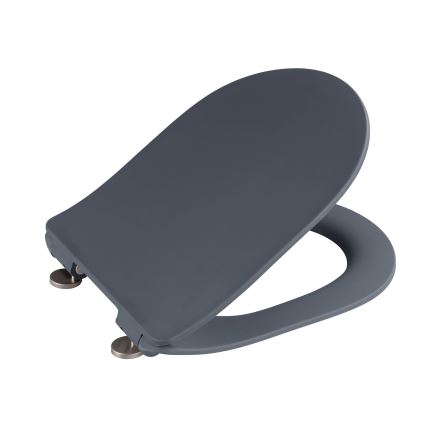 WENKO 23828100-WC tualetes sēdeklis SEDILO 45,2x36,2 cm pelēks/sudraba