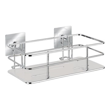 WENKO 23854800-Plaukts TURBO-LOC QUADRO ED. 24x14,5 cm nerūsējošais tērauds/spīdīgs hroms