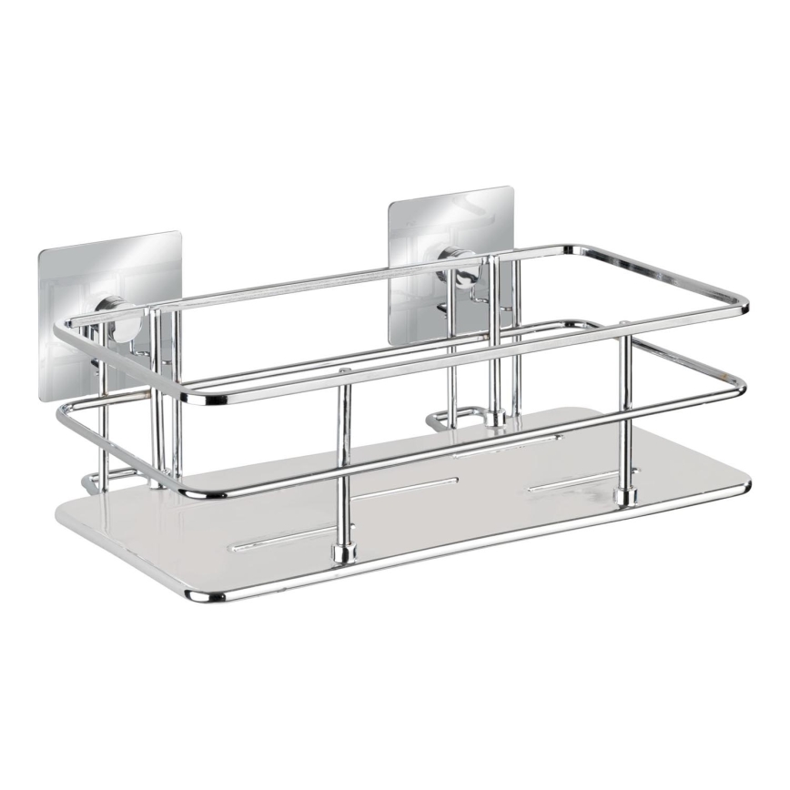 WENKO 23854800-Plaukts TURBO-LOC QUADRO ED. 24x14,5 cm nerūsējošais tērauds/spīdīgs hroms