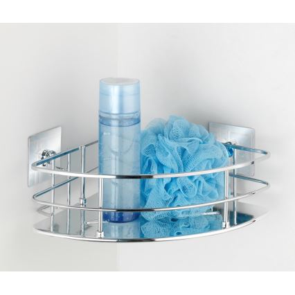 WENKO 23856800-Plaukts TURBO-LOC QUADRO ED. 27,5x19,3 cm nerūsējošais tērauds/spīdīgs hroms