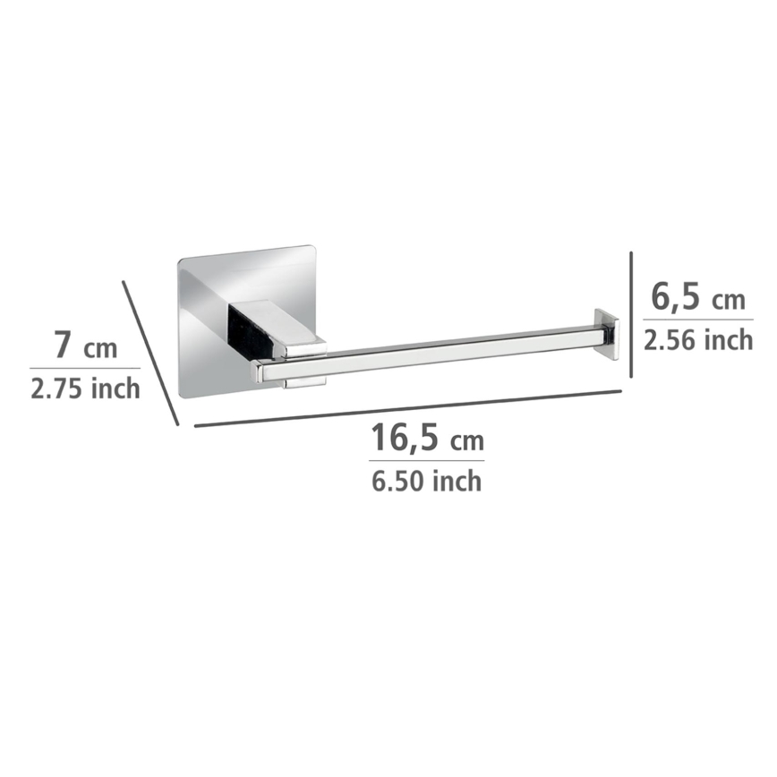 WENKO 23859800 - Tualetes papīra turētājs TURBO-LOC QUADRO ED 16,5x6,5 cm no nerūsējošā tērauda