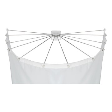 WENKO 23863100 - Dušas turētājs 96 x 72 cm, nerūsējošais tērauds/balts