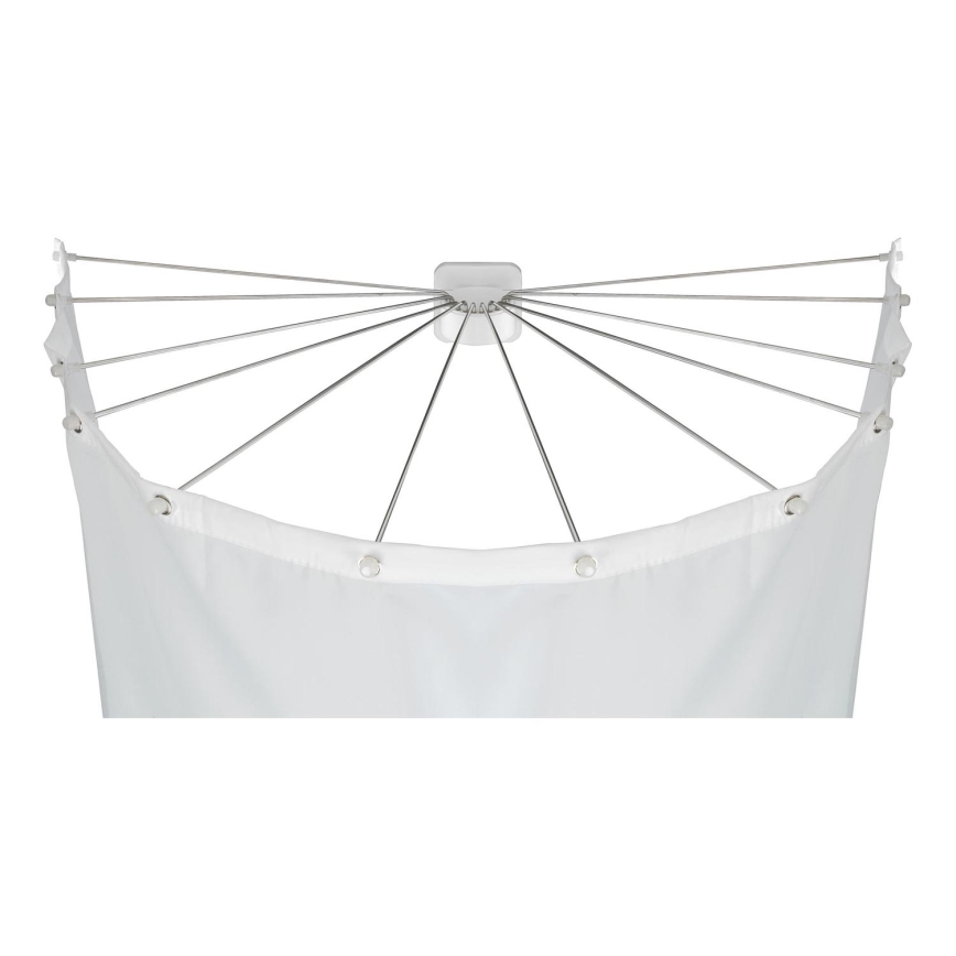 WENKO 23863100 - Dušas turētājs 96 x 72 cm, nerūsējošais tērauds/balts