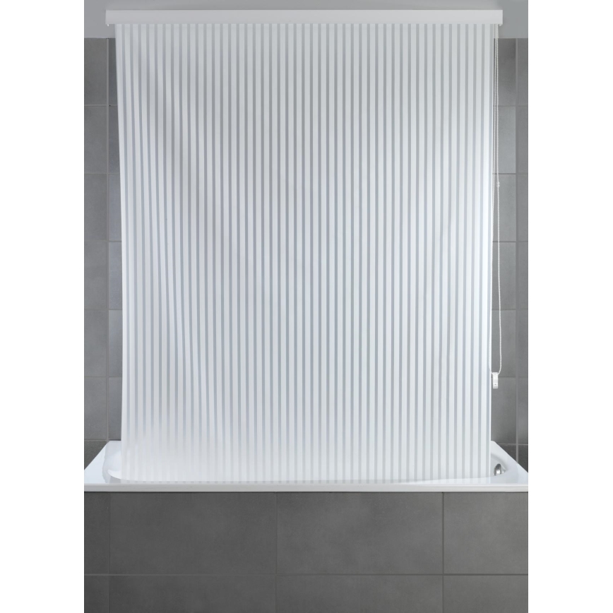 WENKO 23864100 - Ruļļa tipa dušas aizkars 132x240 cm balts